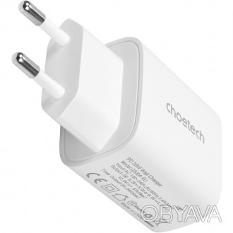
Зарядний пристрій Choetech USB Type-C, 20W, PD3.0, QC3.0
Настінний зарядний при. . фото 1