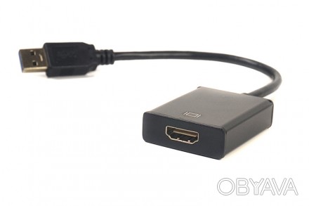 Кабель-перехідник PowerPlant HDMI Female - USB 3.0 M призначений для підключення. . фото 1