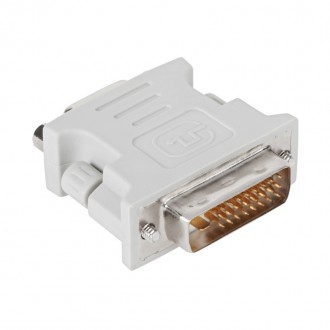 Перехідник PowerPlant DVI-D M - VGA F, білий. Бородянка. фото 1 Перехідник PowerPlant DVI-D M - VGA F, білий. Бородянка. фото 1