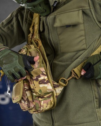 Тактична сумка через плече нагрудна сумка слінг однолямкова військова 5 л
Рюкзак. . фото 10