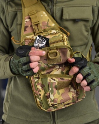 Тактична сумка через плече нагрудна сумка слінг однолямкова військова 5 л
Рюкзак. . фото 7