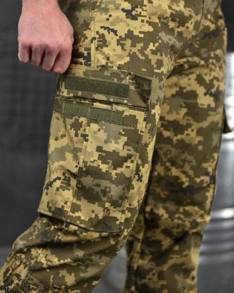 Чоловічі тактичні штани зсу піксель військові штани з кишенями армійські з утяжк. . фото 10