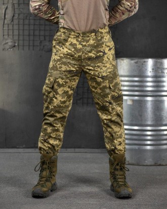 Чоловічі тактичні штани зсу піксель військові штани з кишенями армійські з утяжк. . фото 7