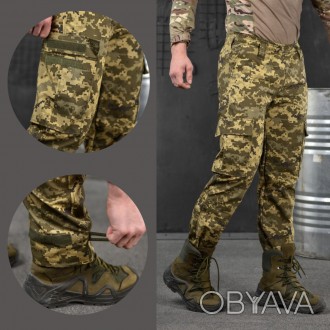 Мужские тактические брюки зсу пиксель военные брюки с карманами армейские с утяж. . фото 1