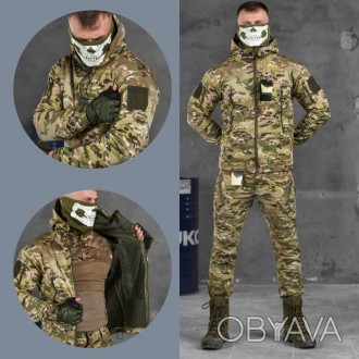 Військова форма ЗСУ Мультикам Весняний Тактичний Костюм Куртка Софтшелл і Штани . . фото 1