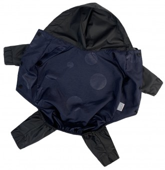 Водостойкая одежда для собак дождевик на кнопках с капюшоном и с карманом на под. . фото 6