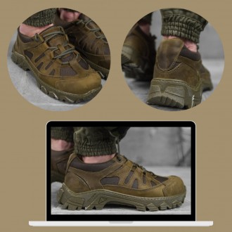Мужские тактические кроссовки олива из натуральной кожи, военные кроссы для мужч. . фото 2