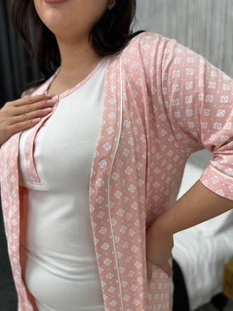 
Жіночий халат з Ночнушкою Батал Комплект для сну великих розмірів домашній Туре. . фото 6