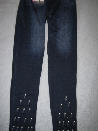 Модні стильні жіночі молодіжні лосини під джинс - джеггінси, безшовні з боків, п. . фото 6