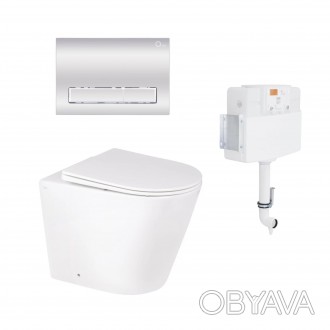 Комплект: Qtap Swan унітаз підлоговий Rimless QT16223178W + Nest комплект інстал. . фото 1