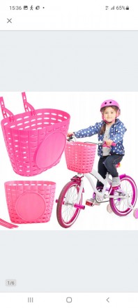 Гарні корзини для дитячого велосипеду, легко кріпиться.Тільки рожеві в наявності. . фото 2
