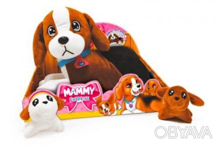 
М'яка іграшка Sbabam Big dog Мама пудель з сюрпризом - це чарівна м'яка колекці. . фото 1