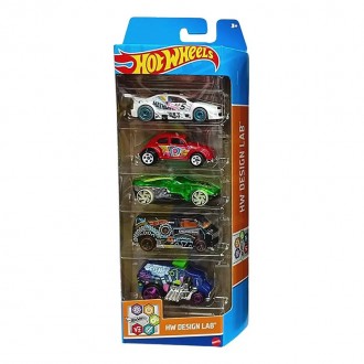 Набір машинок Хот Вілс 5 шт Hot Wheels HW Design Lab HLY72. . фото 2