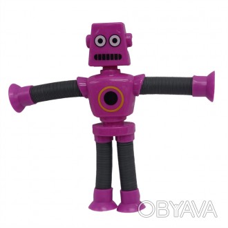 Телескопічна іграшка-робот на присосці являє собою дивовижну сенсорну іграшку, с. . фото 1