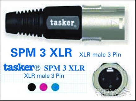 Разъем Tasker SPM3XLR M XLR 3 Pin Male connector (23322) (SPM3XLR M)
Металевий 3. . фото 1