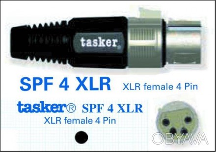 Разъем Tasker SPF4XLR XLR 4pin Female (23324) (SPF4XLR)
4-х пиновый кабельный ра. . фото 1