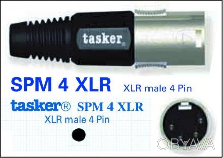 Разъем Tasker SPM4XLR 4pin DMX (23327) (SPM4XLR)
4-піновий кабельний роз'єм (тат. . фото 1