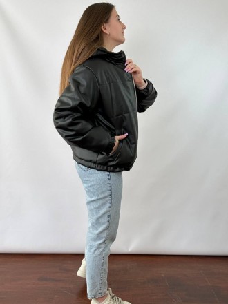 Куртка Еко Шкіра 
Мод.2473
✅ Розмір: 42-46, 48-50 
✅Тканина: екошкіра + 150 синт. . фото 6
