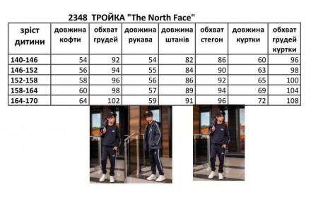 ‼️‼️№2348‼️‼️
 
ТРОЙКА "The North Face" -костюм + куртка 
Размеры 140-146,146-15. . фото 8