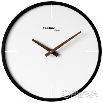 Витончений настінний годинник Technoline WT4130 White/Black виконаний в дерев&#3. . фото 1