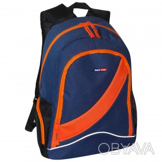 Легкий і місткий рюкзак Semi Line 20 Blue/Orange (4660) обладнаний світловідбива. . фото 1