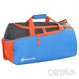 Зручна і містка сумка для фітнесу і подорожей Semi Line 38 Blue/Grey/Orange (BSL. . фото 1
