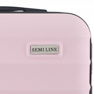 Валіза Semi Line T5632-1 має привабливий ніжно-рожевий колір, оснащена легкою ал. . фото 9