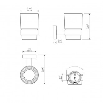 Набір аксесуарів для ванної SONIA ASTRAL KIT(6 предметів) Хром, латунь (Spain) 1. . фото 6