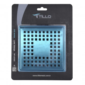 TM216-TILLO Трап пластиковый, решетка нерж.150х150, горизонт. DN 50,сухой затвор. . фото 2