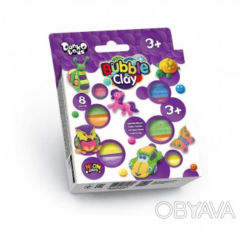 Пластилін КУЛЬКОВИЙ Bubble Clay 8 кольорів. Danko Toys