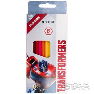 Олівці кольорові Kite Transformers 12 кольорів. . фото 1