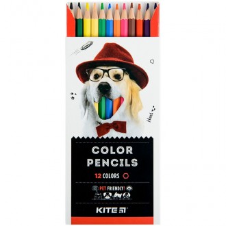 Олівці кольорові Kite Dogs 12 кольорів. . фото 3