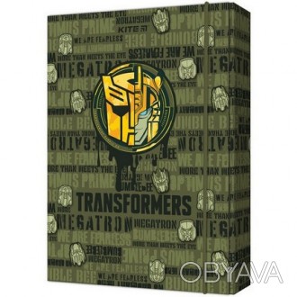 Папка для зошитів B5 на гумці Kite картонна Transformers. . фото 1