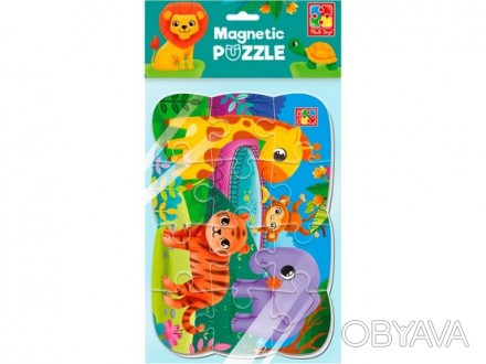 Магнітні пазли Зоопарк Vladi Toys. . фото 1