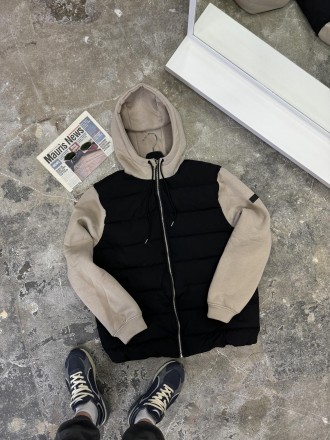 
Куртка ▫️Матеріал: Основа куртки зроблена з дуже приємної на дотик, чорної, мат. . фото 5