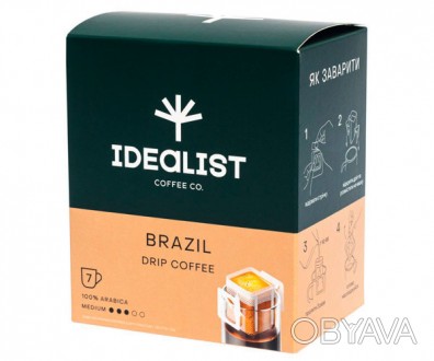 Дрип-кофе Idealist Coffee Co Бразилия 7 шт Бразильская арабика — самый популярны. . фото 1
