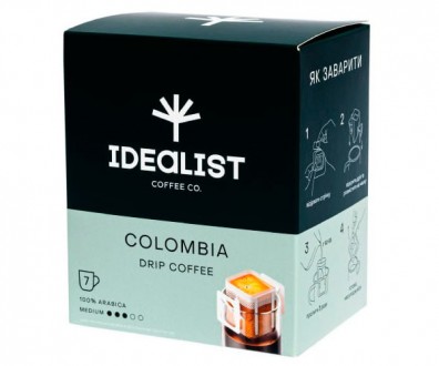 Дрип-кофе Idealist Coffee Co Колумбия 7 шт Idealist Coffee Co Колумбия — выращен. . фото 2