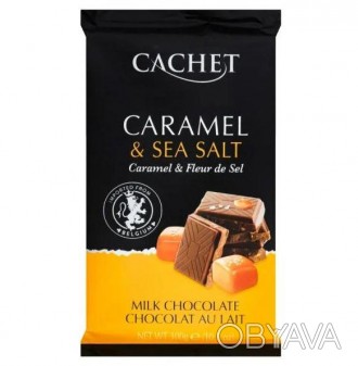 Молочный шоколад с соленой карамелью Cachet Caramel & Sea Salt Исследуйте неповт. . фото 1