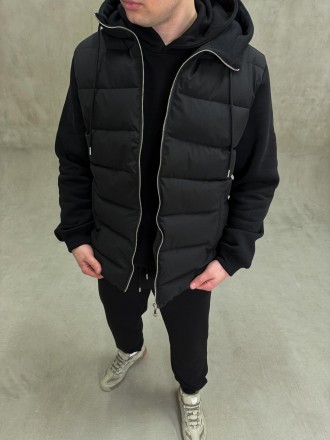 
▫️Матеріал: Основа куртки зроблена з дуже приємної на дотик, чорної, матової пл. . фото 2