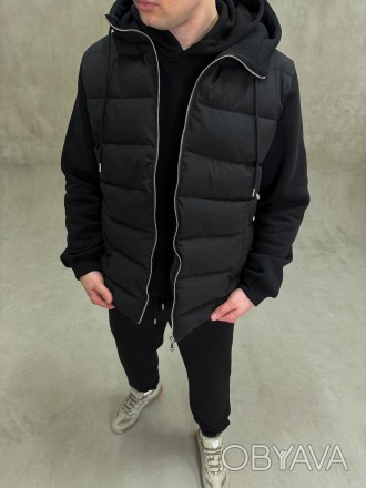 
▫️Матеріал: Основа куртки зроблена з дуже приємної на дотик, чорної, матової пл. . фото 1
