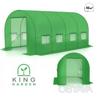 Теплица, парник для огорода и сада King Garden с окнами 10м² 400х250х200