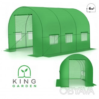 Теплица, парник для огорода и сада King Garden с окнами 6м² 300х200х200