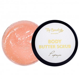 Баттер-скраб для тіла Top Beauty Body Butter Scrub Papaya 2 в 1 з ароматом папай. . фото 3