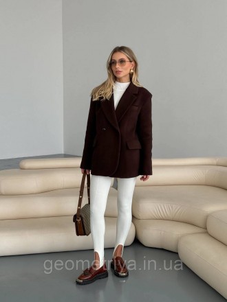 
Короткое коричневое пальто кашемировое 
Женское пальто жакет в едином размере 4. . фото 9