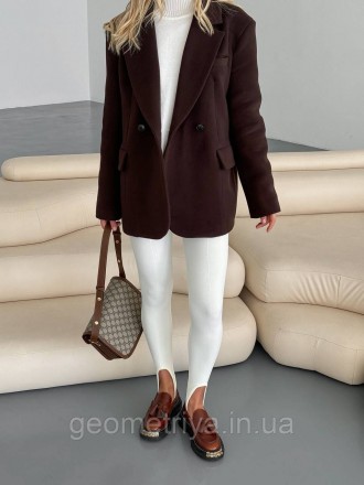 
Короткое коричневое пальто кашемировое 
Женское пальто жакет в едином размере 4. . фото 6