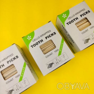 Зубочистки изготовлены из бамбука, гибкие, прочные, не расщепляются. Предназначе. . фото 1