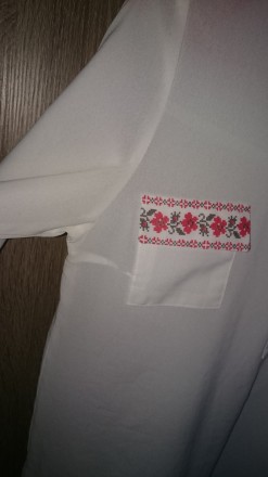 Блуза блузка "вышиванка" РS женская. Размер  на этикетке S(44) , цвет . . фото 7