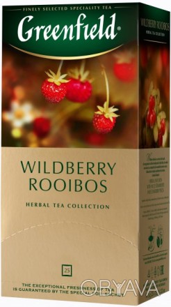 Чай Greenfield Wildberry Rooibos травяной пакетированный. Сладковатый вкус этнич. . фото 1
