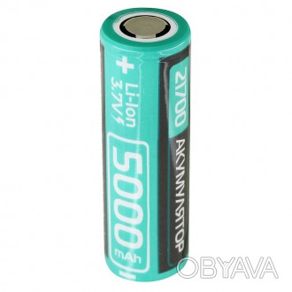 Батарейка акумуляторна (акумулятор) 21700 RABLEX 5000
mAh (Li-Ion 3.7V)
Характер. . фото 1
