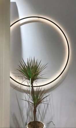Настінний світильник у вигляді кільця, вбудовані світлодіоди, нейтральне світло . . фото 6